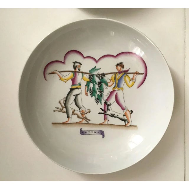 1960s Four Season Plates by Gio Ponti, 1960s, Set of 4 For Sale - Image 5 of 8