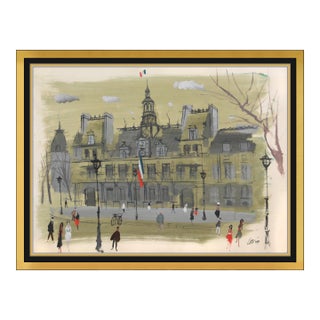 Late 20th Century For Whom the Bell Tolls Expressionist Gouache and Acrylic Painting on Art Board Charles Levier For Sale