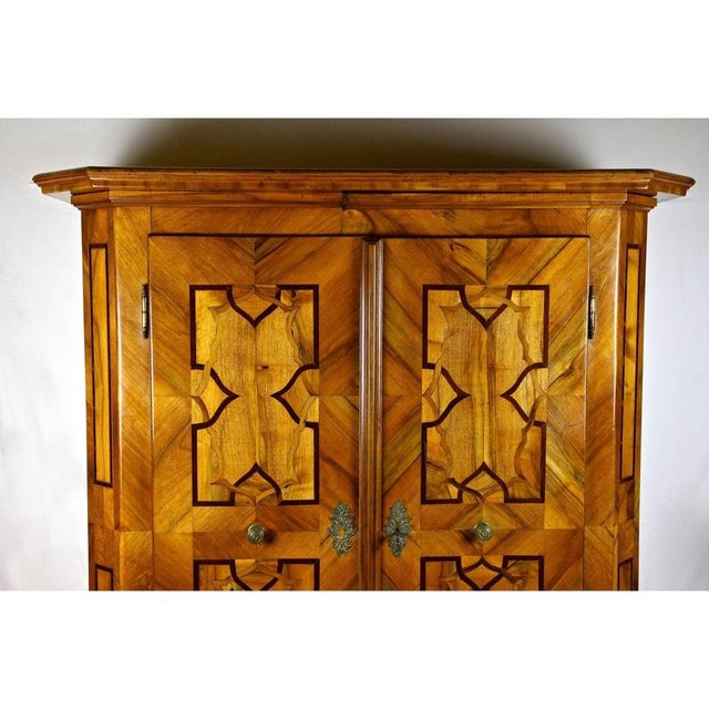 Baroque Cabinet with Inlay Works in Nutwood, Plum and Oak, 1780s For Sale - Image 14 of 18