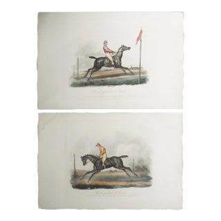 Mid 20th Century Race Horse Prints After Carle Vernet - a Pair For Sale
