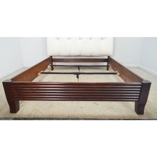Early 21st Century Stickley Queen Tufted Bed For Sale - Image 5 of 12