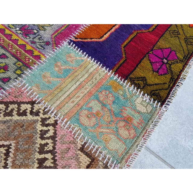 Red Mid 20th Century Anatolian Oushak Tribal Carpet For Sale - Image 8 of 9