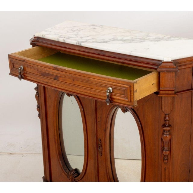 Victorian Marble Top Walnut Sideboards For Sale - Image 4 of 6