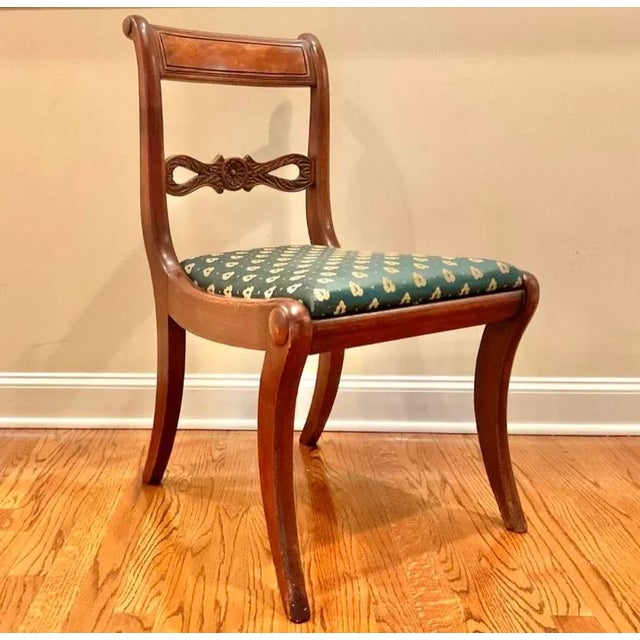 19th Century Empire Style Mahogany Chairs- a Pair For Sale - Image 4 of 9