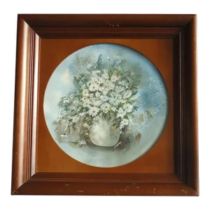 Still Life of Daisies Watercolor Painting by H Coffod