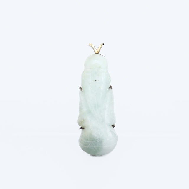 Mid 20th Century Vintage Chinese 14k Gold & Jadeite Pendant For Sale - Image 5 of 13