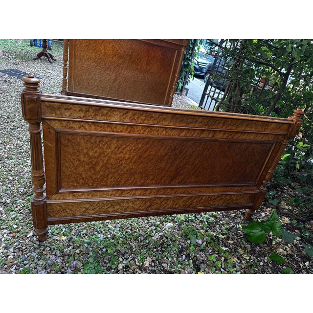 Louis Philippe Style Bed in Burr Wood, 1800s For Sale - Image 15 of 18