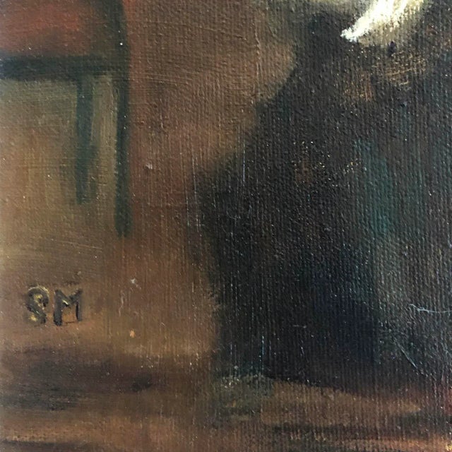 Mid 20th C. Impressionist Oil on Canvas Painting of Girl in Folk Attire, Framed & Signed For Sale In Los Angeles - Image 6 of 9