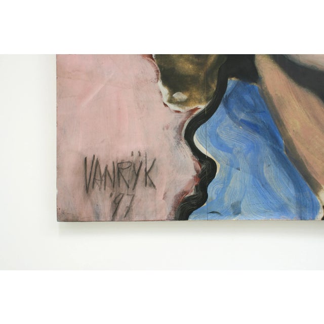 Blue Georges-Charles Vanrijk, Marilyn Monroe, Print & Mixed Media Panel Painting, 1997 For Sale - Image 8 of 10