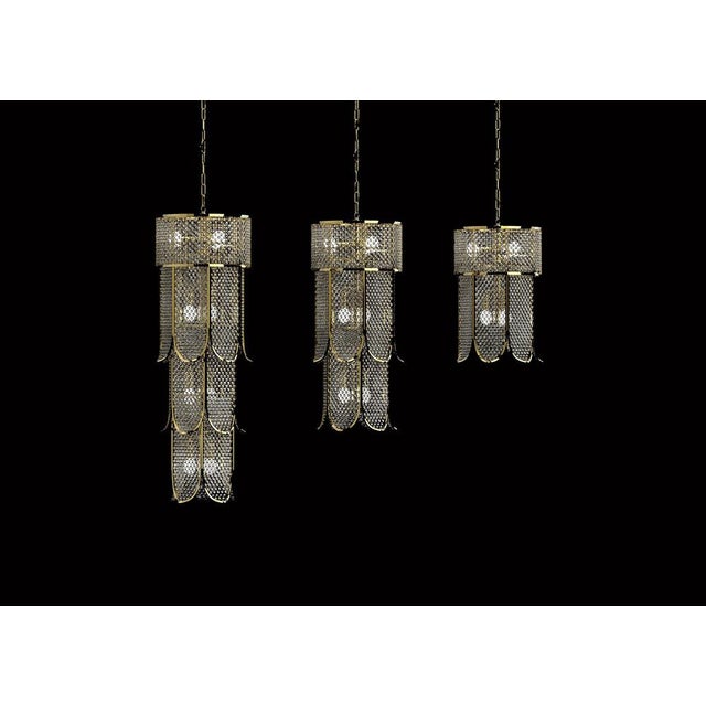 Not Yet Made - Made To Order Doha 34 Lights Cascading Chandelier in Polished Chrome and Crystal by Aggiolight For Sale - Image 5 of 12
