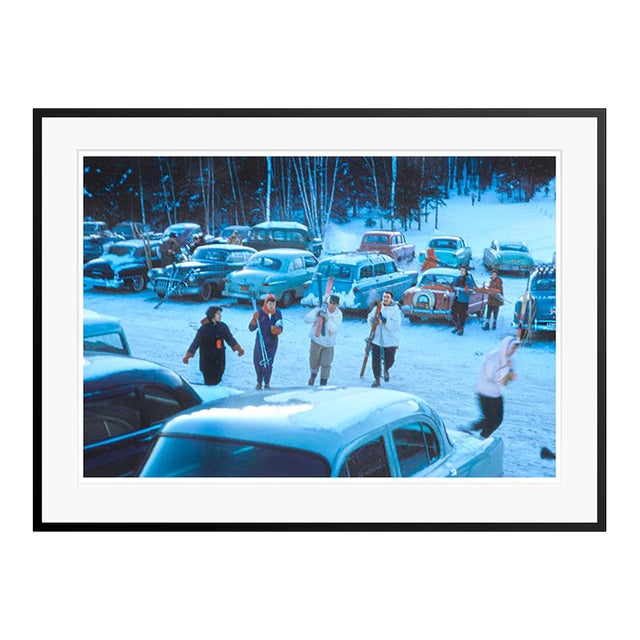 Toni Frissell 'Gathering for a Days Skiing' Archival Pigment Print Framed in Black For Sale