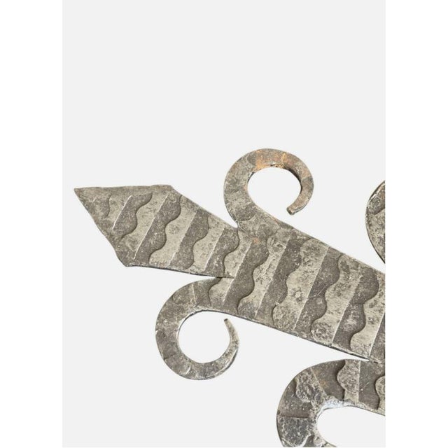 Vintage Gothic Medieval Forged Metal Dart 2 Arm Candle Wall Sconce Holder Candelabra 24” wide 10” tall