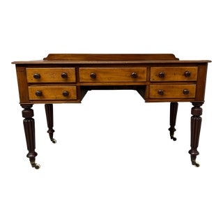 Antique English Mahogany Writing Table For Sale