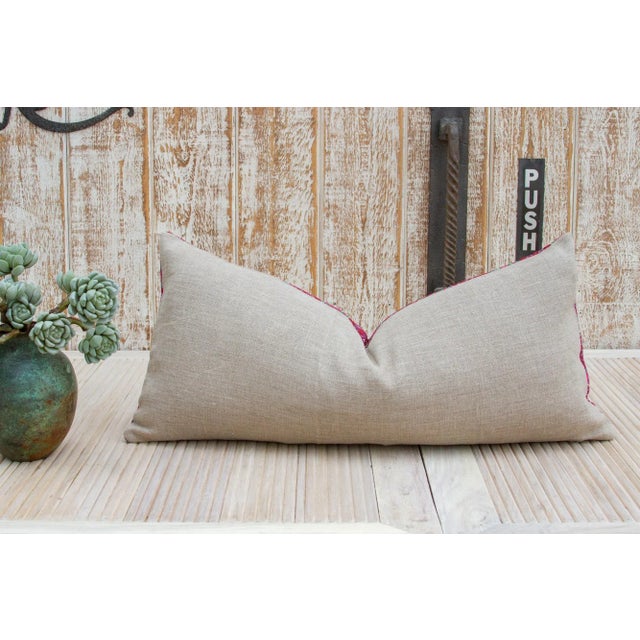 Antique Ekaja Sindh Silk Pillow For Sale In Los Angeles - Image 6 of 8