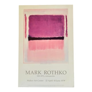 1970's Mark Rothko Exhibition Print Poster For Sale