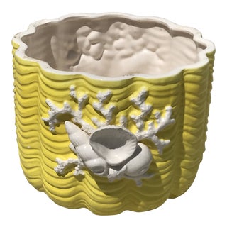 1980s Vintage Fitz and Floyd Seashell Planter For Sale
