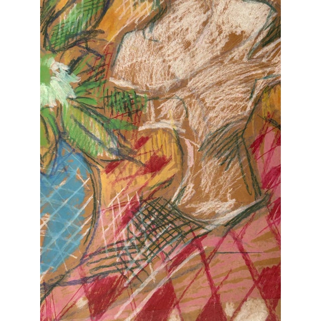 Figurative Vintage Still Life Pastel Drawing, Christopher 1975 For Sale - Image 3 of 12