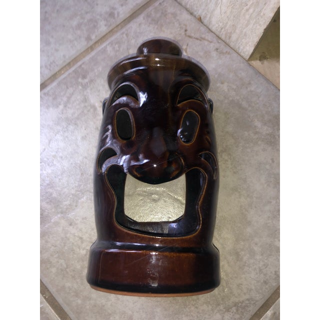 1960s Drip Glazed Criterion Collections Japan Tiki Teacup Candle Holder For Sale - Image 12 of 12