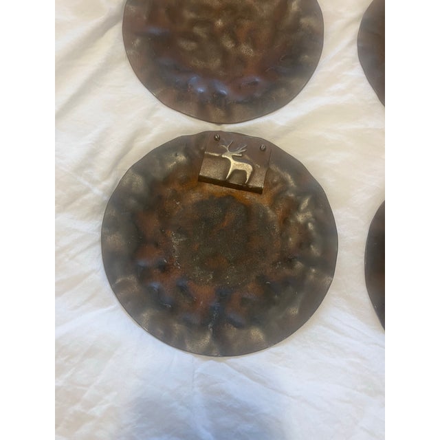 2000 - 2009 Jan Barboglio Moose Metal Plates 4 Piece Set Rustic Handcrafted Wildlife Decor Collection For Sale - Image 5 of 12