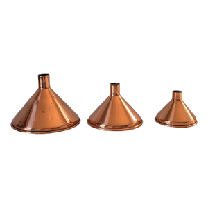 Vintage Copper Funnels S/3