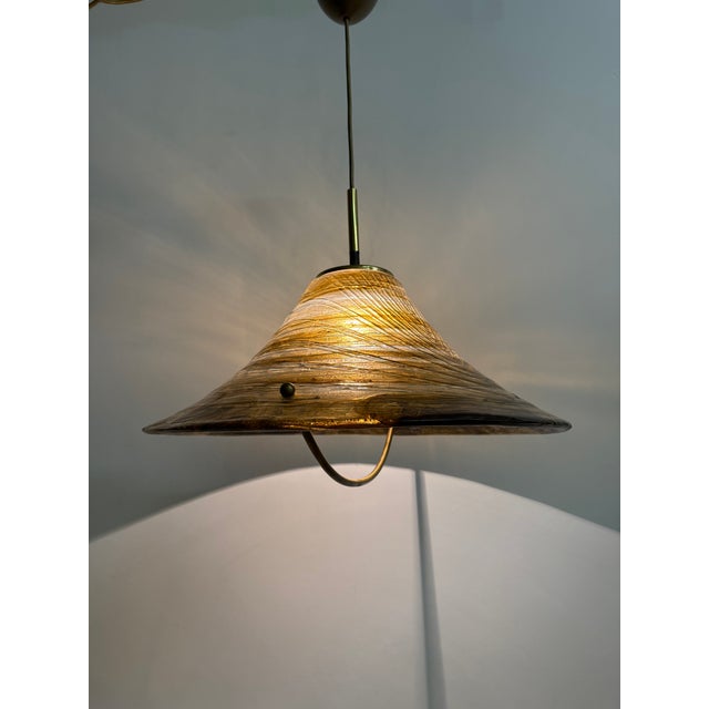 1970s Mid-Century Acrylic Glass Hanging Lamp, 1970s For Sale - Image 5 of 18