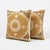 Mid-Century Modern Uzbek Cotton Suzani Pillow Cover 24'' X 24'' - Set of Two For Sale - Image 3 of 4