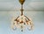 Vintage Murano Style Glass Daisy Chandelier With Handcrafted White Floral Details For Sale - Image 15 of 16