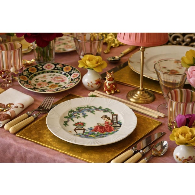 Chinoiserie Vintage Wedgwood Etruria “Chinese Legend” Luncheon Plates – Set of 11 for Palm Beach Regency, Chinoiserie, Traditional or British Colonial Hosting For Sale - Image 3 of 9
