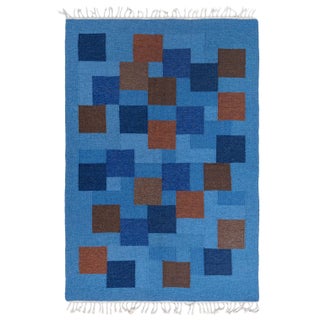 Doris Leslie Blau Vintage Swedish Flat Woven Rug For Sale