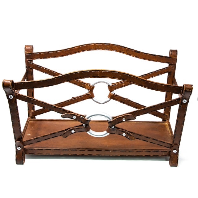 Metal Western Themed Metal Magazine Rack For Sale - Image 7 of 10