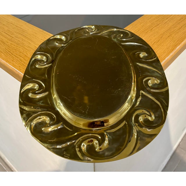 Gold-Plated Metal Decorative Serving Tray For Sale - Image 4 of 5