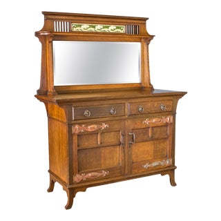 1900s Liberty Style Arts & Crafts Oak Sideboard For Sale