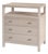Nora 27 in. W Rectangular Wood 3 Drawer Tall Nightstand with Open Shelf on Top, Antique Taupe For Sale