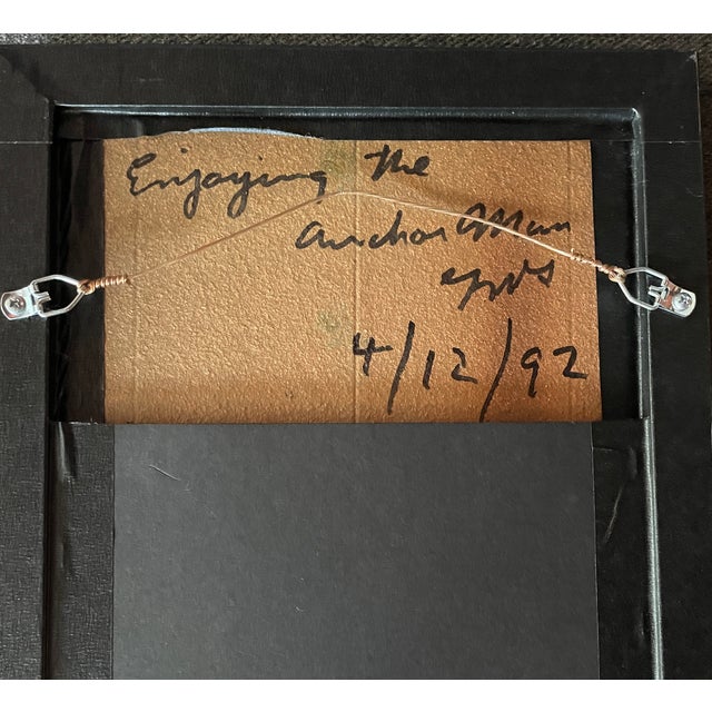 Pair "Enjoying the Anchor Woman" and "Enjoying the Anchor Man" Mosaics by Guillermo Wagner Granizo For Sale - Image 9 of 10