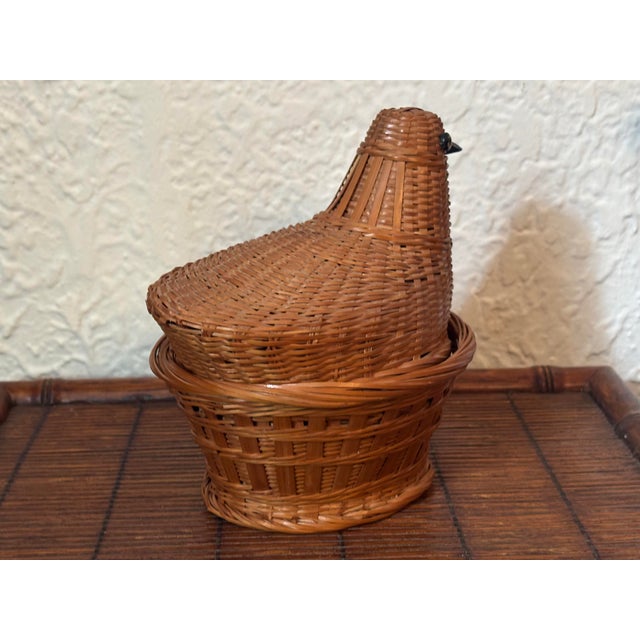 1970s 1970s Wicker Bird Basket For Sale - Image 5 of 9