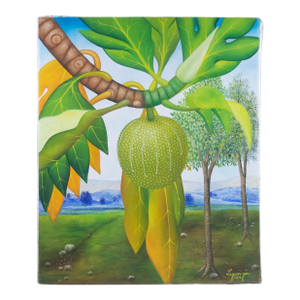 Contemporary Painting of Breadfruit by Jean Laguerre