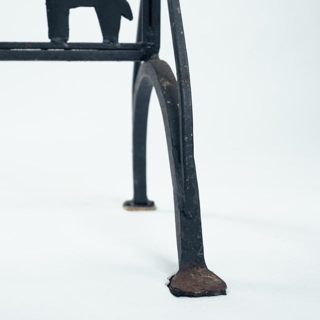 Wrought Iron Room Divider with Animal Motifs by Jean Touret, 1950s For Sale - Image 10 of 12
