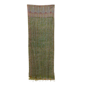 Sage Green Silk Kantha Reversible Throw
