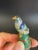 Blue Vintage Chinese Gold Cloisonne Enamel Parrot Bird Figural Thimble For Sale - Image 8 of 11