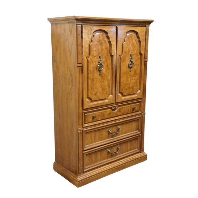 THOMASVILLE FURNITURE Serenade Collection Burled Walnut Italian Neoclassical Tuscan Style 40" Armoire 21211-340 60.25"...