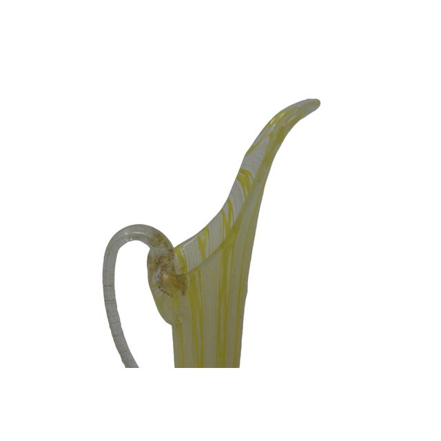 Traditional 1950s Yellow Murano Glass Pitcher For Sale - Image 3 of 5