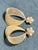 Metal 21 Kt Yellow Gold 12.8 Gm Dangling Earrings With Diamonds, 2.2 Inch Long For Sale - Image 7 of 8