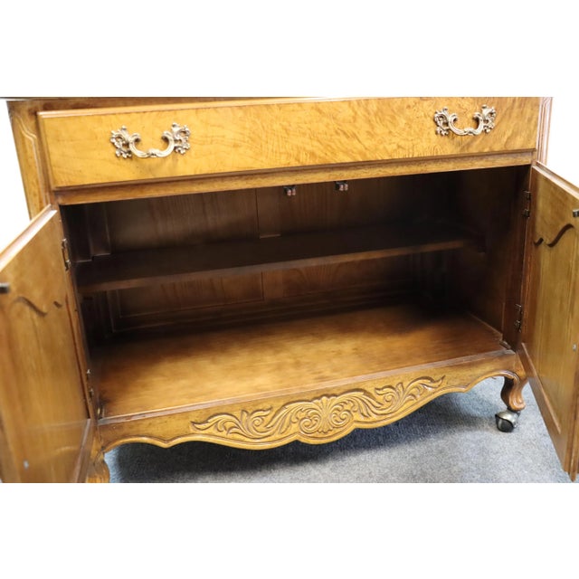 Louis XV Style Carved Fruitwood Parquetry Bar Server For Sale In Philadelphia - Image 6 of 9
