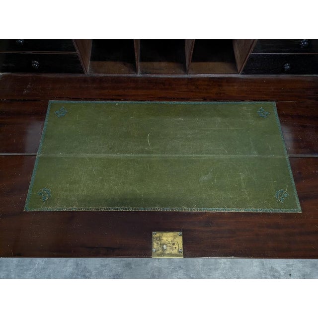 English Mahogany Bookcase with Secretary For Sale - Image 6 of 14