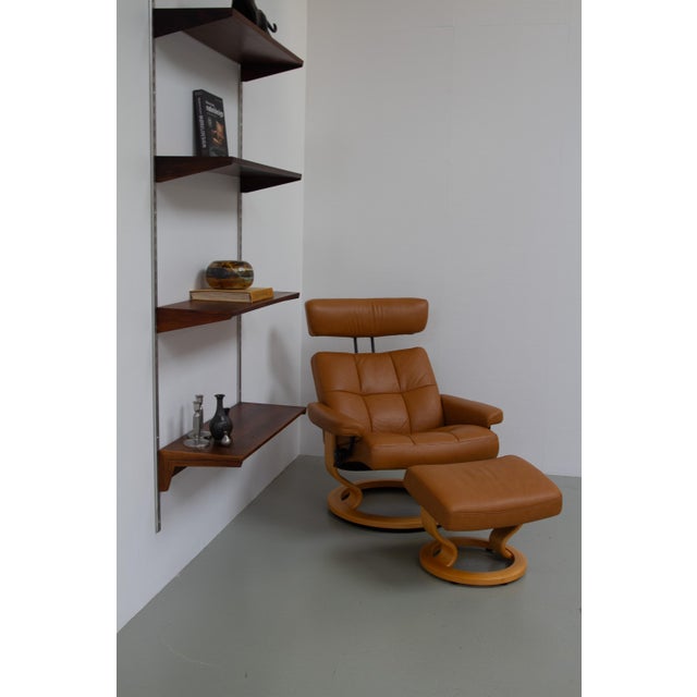 Set of Stressless Reclining Lounge Chair and Ottoman from Ekornes, 2000s For Sale - Image 4 of 18