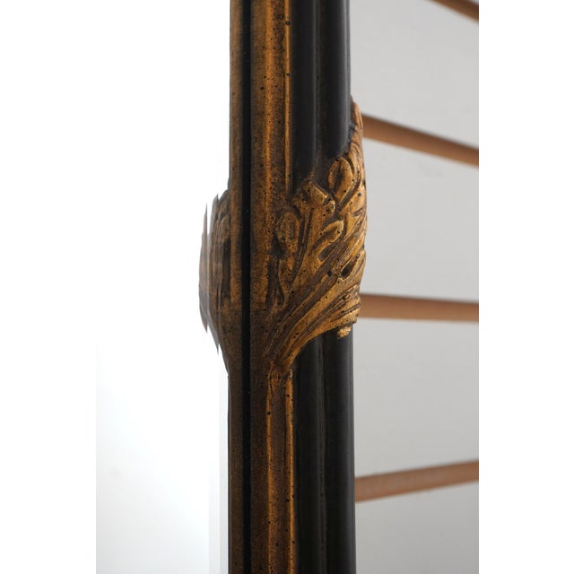Black Labarge Regency Style Black & Gold Wall Mirror For Sale - Image 8 of 10