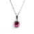 Early 21st Century 14k White Gold Red Gemstone - 3 Pieces For Sale - Image 5 of 7