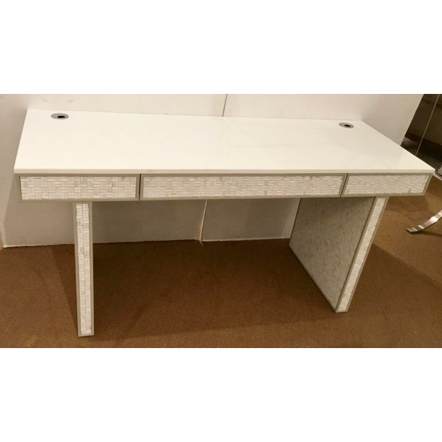 Caracole Modern Bombshell White Marble Writing Desk Prototype Chairish