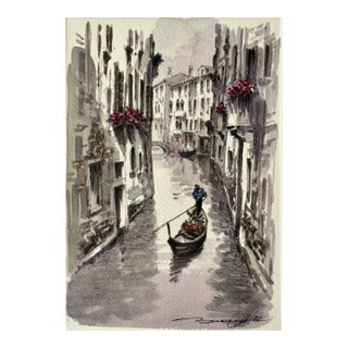 Watercolor Painting of Venice by Bonazzon For Sale