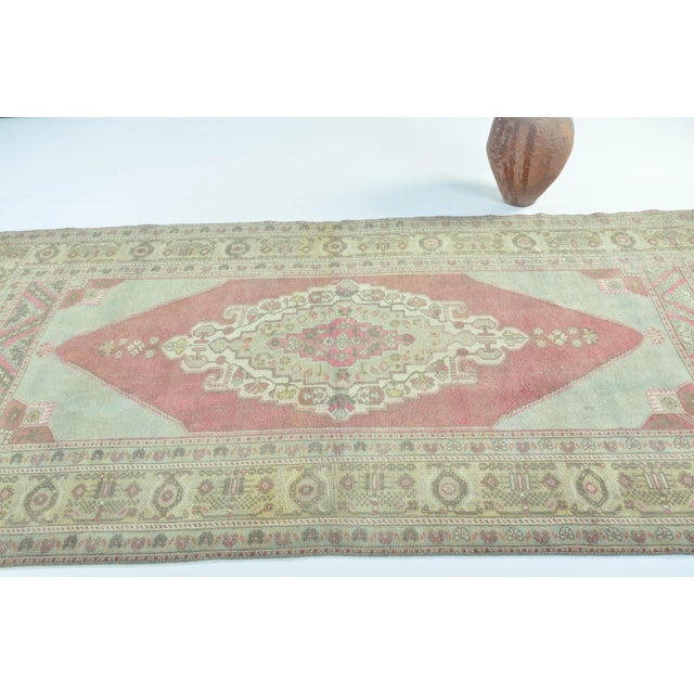 1960s Oushak Anatolian Handmade Wool Area Carpet For Sale In Phoenix - Image 6 of 11